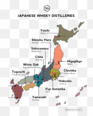 Download Key Japanese Whisky Companies - Japanese Whisky Distilleries Png,Japan Map Png