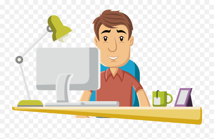 Cartoon Man Labor Transprent Png Free Download - Working Man Working Office Clipart Png,Working Png