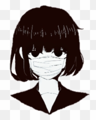 Report Abuse - Anime Girl With Mouth Mask png