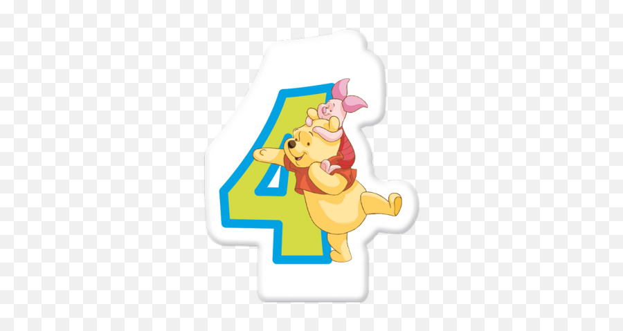 Download 1 Birthday Numeral Candles No - Winnie The Pooh 4 Png,Winnie The Pooh Png