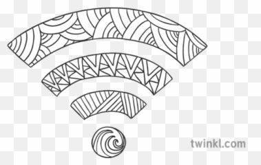 Wifi Symbol Mindfulness Ks1 Black And White Rgb Illustration - And png