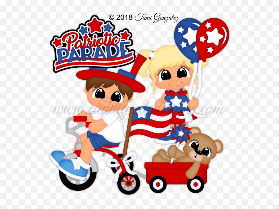 Patriotic Parade - Bike Parade Clip Art Png,Patriotic Png
