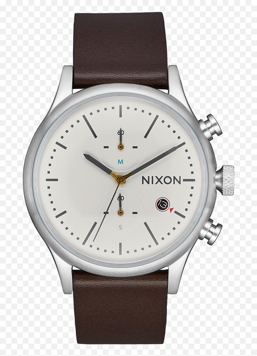 Station Chrono Leather Cream Menu0027s Nixon Hk - Nixon Station Chrono Strap Png,Leather Png