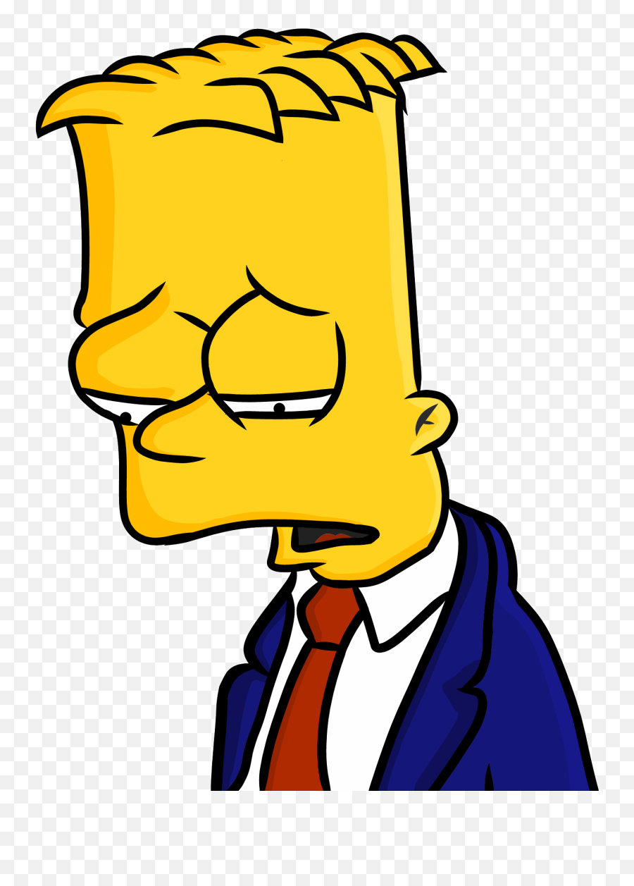 Download Sad Bart Png Vector - Bart Simpson Sad Drawing,Boy Emoji Png
