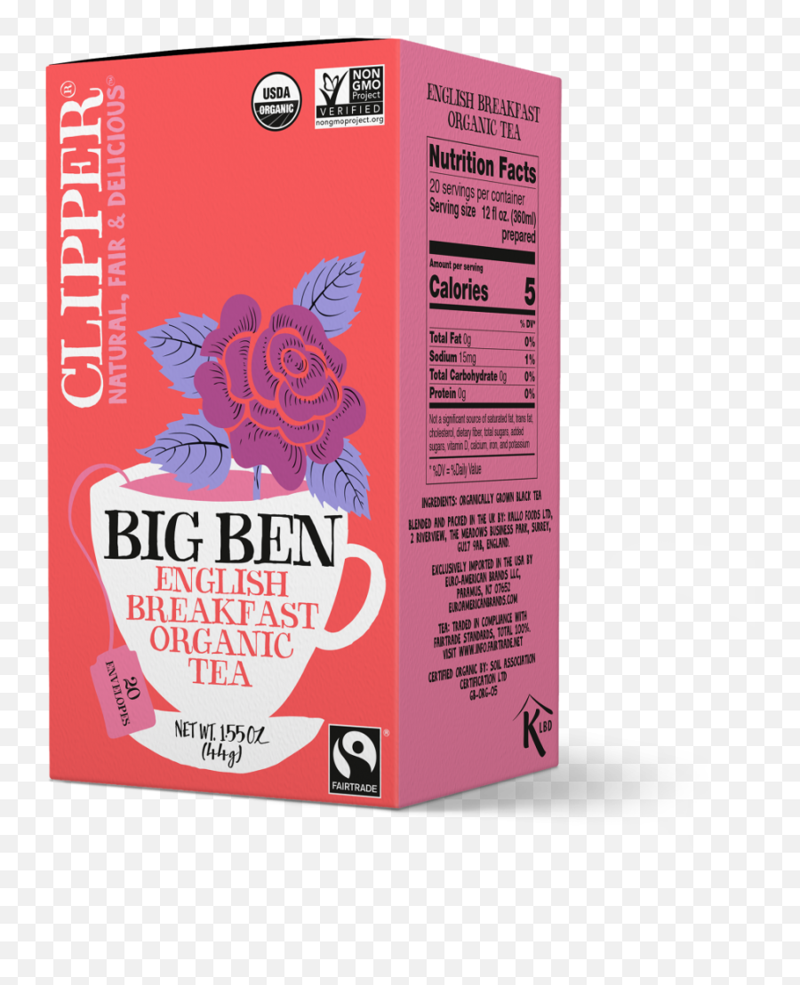 Organic Fairtrade Big Ben English Breakfast Tea - Clipper Teas Big Ben English Breakfast Png,Big Ben Transparent