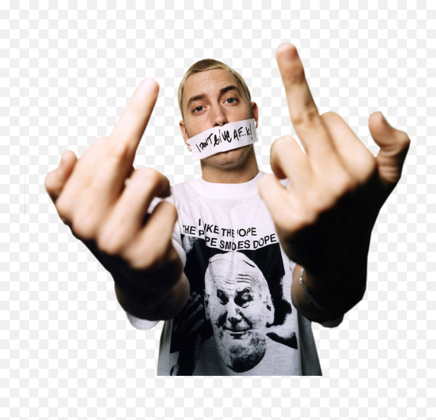 Eminem Png Hd Quality - Eminem Middle Finger Poster,Eminem Transparent