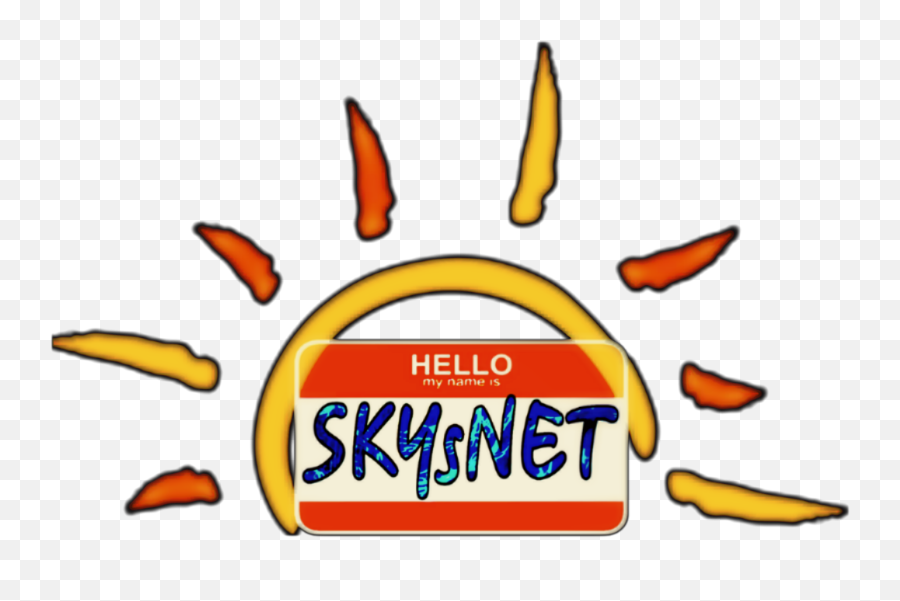 Skysnet Hello Myname Logo Sticker - Language Png,Hello My Name Is Transparent