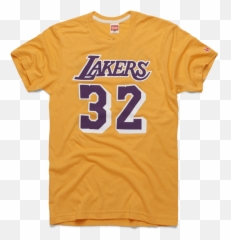 Lakers Magic Johnson 32 Los Angeles Retro Nba Player Jersey - Short Sleeve Png,Magic Johnson Png