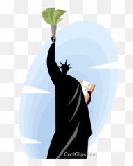 Download Statue Of Liberty With Cash In Her Fist Royalty - Holding png