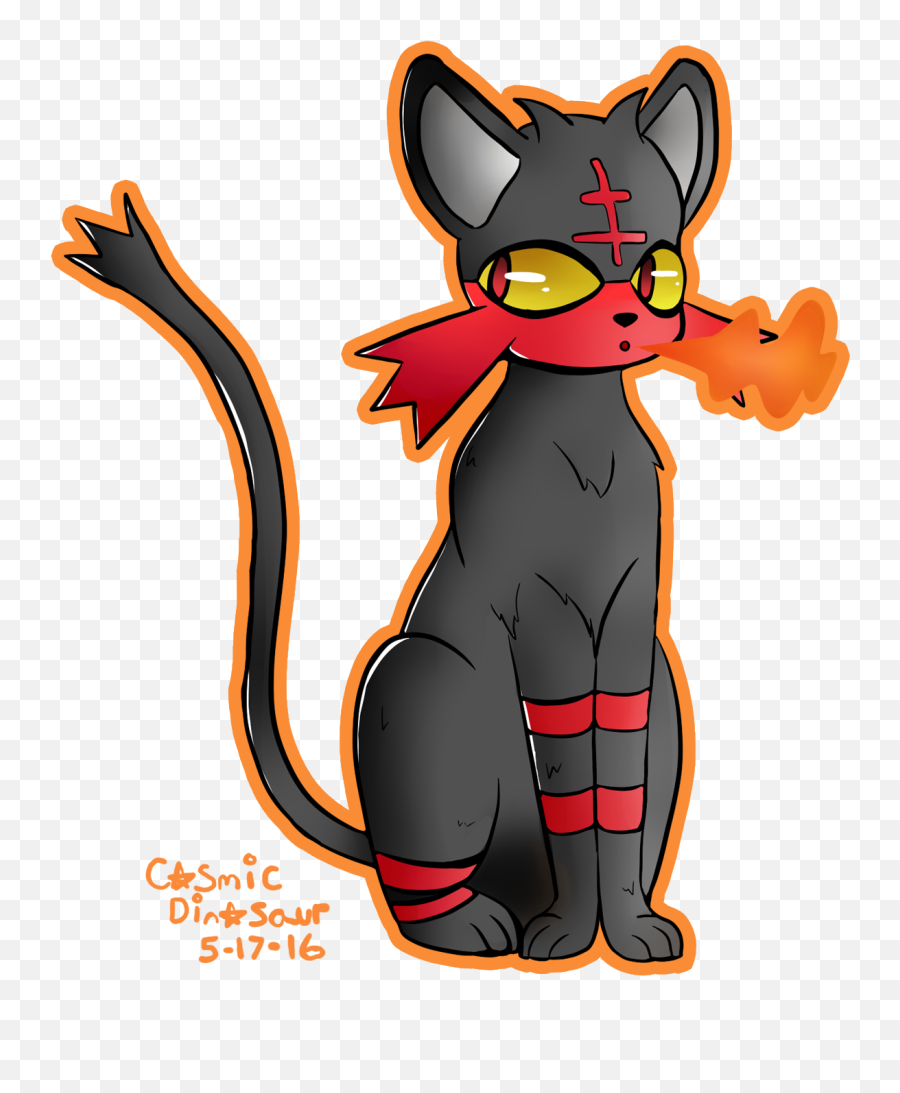 Litten From Pokemon Sun And Moon Watch - Fictional Character Png,Litten Png