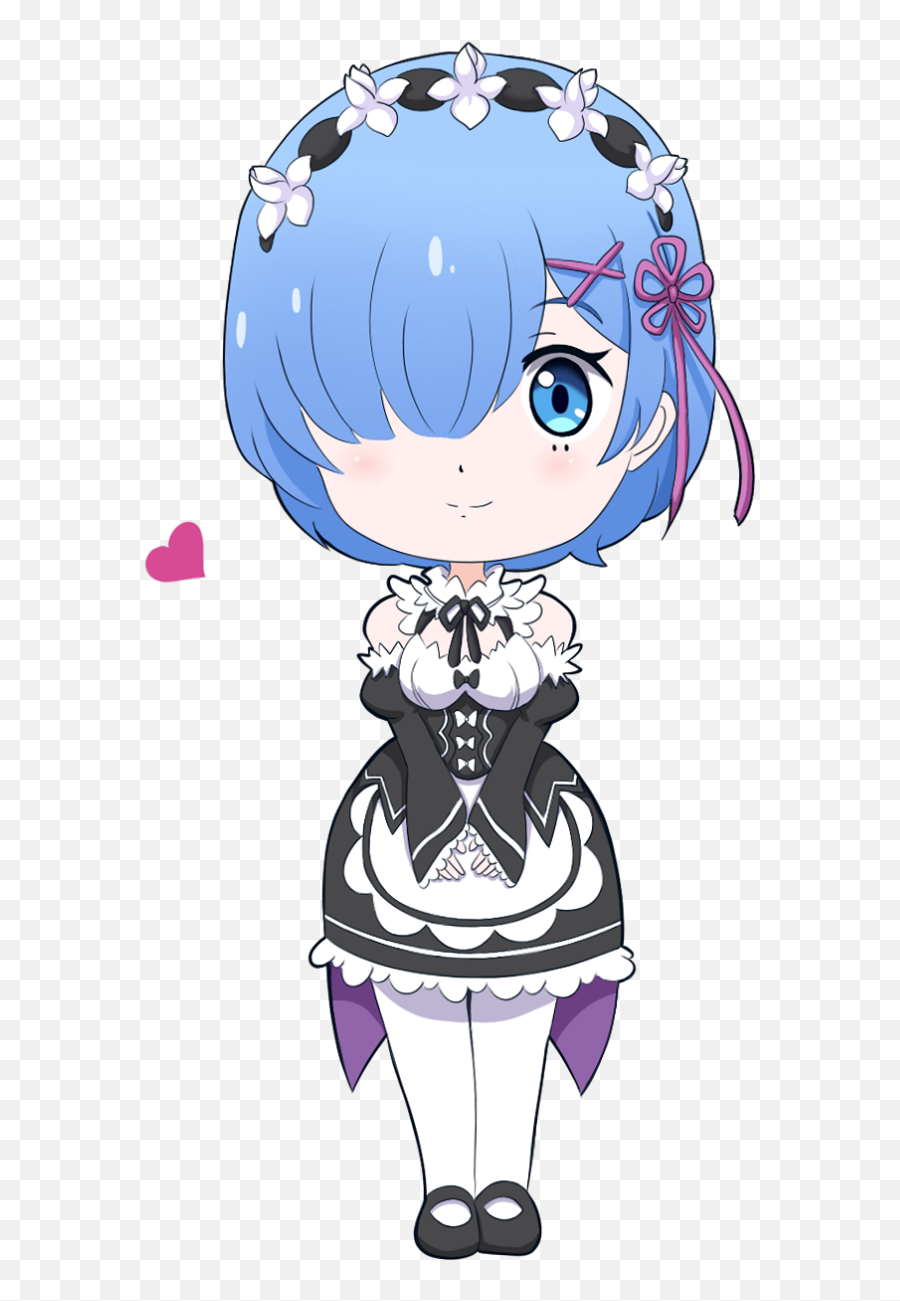 Download Hd My Fanart Chara - Rem Re Zero Chibi Re Zero Rem Chibi Png,Chara Transparent