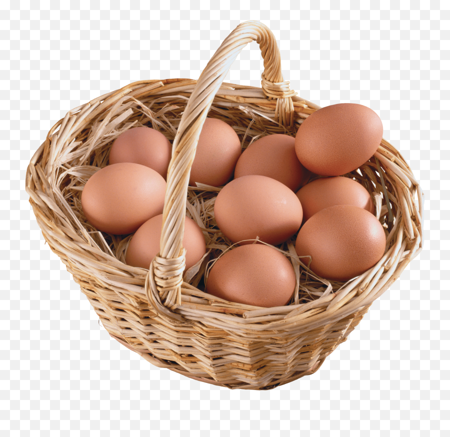 Basket Full Of Eggs Transparent Png - Brown Basket Of Eggs,Basket Png