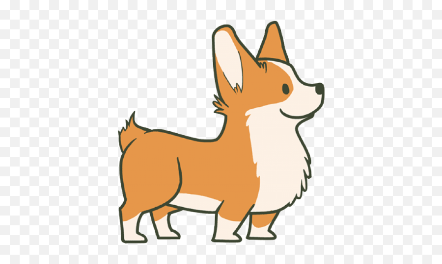 We Present To You A Drawn Corgi Due - Corgi Cartoon Drawing Png,Corgi Transparent