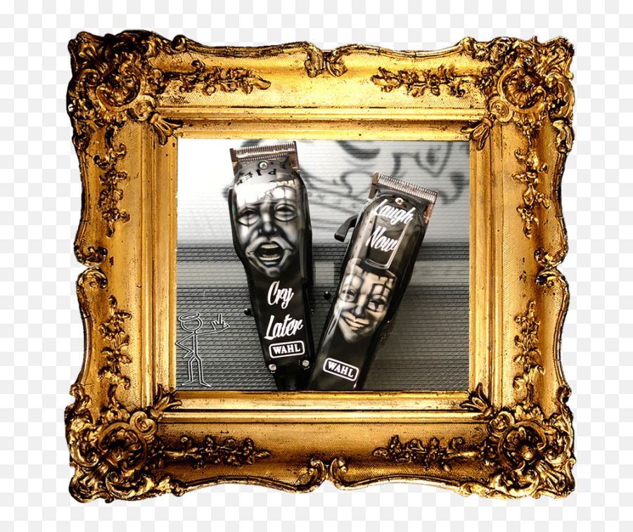 Download Custom Painted Wahl Clippers - Hall Of Fame Frame Png,Golden Frame Png