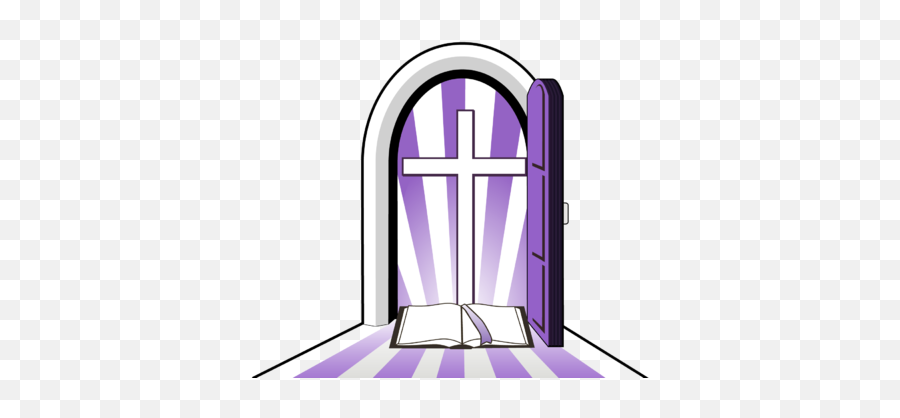 Download Purple Cross Doorway - Purple Cross With Bible Png Open Door Clip Art,Doorway Png
