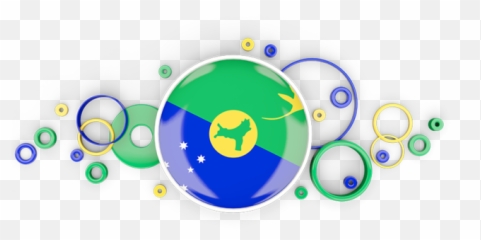 Circle Background Illustration Of Flag Christmas Island - Transparent Background Uk Flag Png