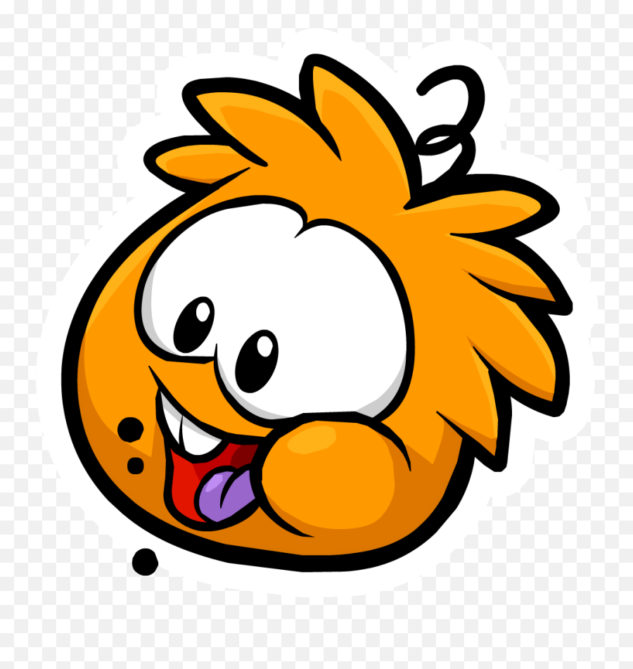 Orange Puffle Pin - Club Penguin Puffle Eat Png,Penguin Aim Icon