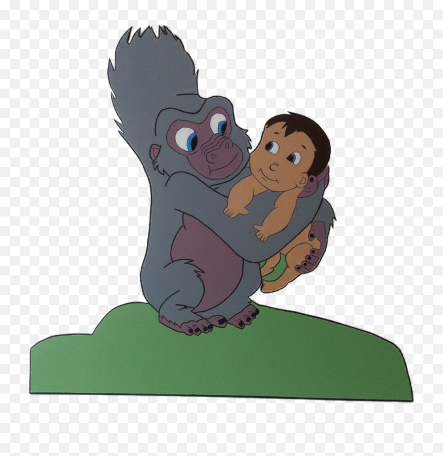 Download Hd Affe Mit Tarzan - Cartoon Transparent Png Image Cartoon,Tarzan Png