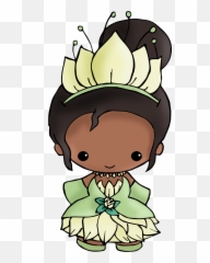 Draw Chibi Princess Tiana Transparent - Princess And The Frog Chibi Png,Tiana Png