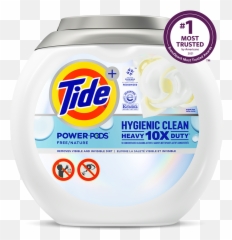 Tide Hygienic Clean Heavy Duty 10x Free Power Pods - Pods And Gentle png