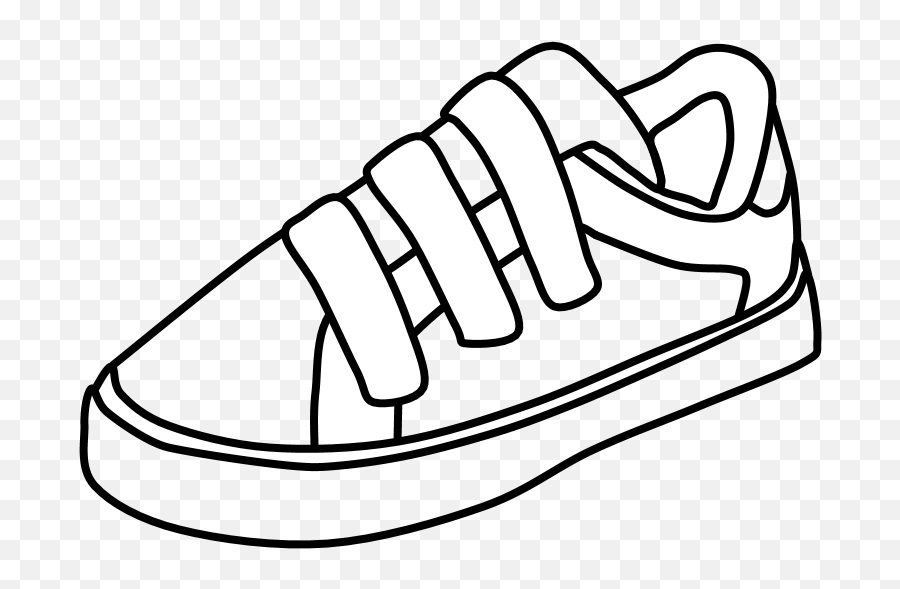 Sneakers Velcro Black And White Png - Walking Shoe Shoe Clipart Black And White,Velcro Icon