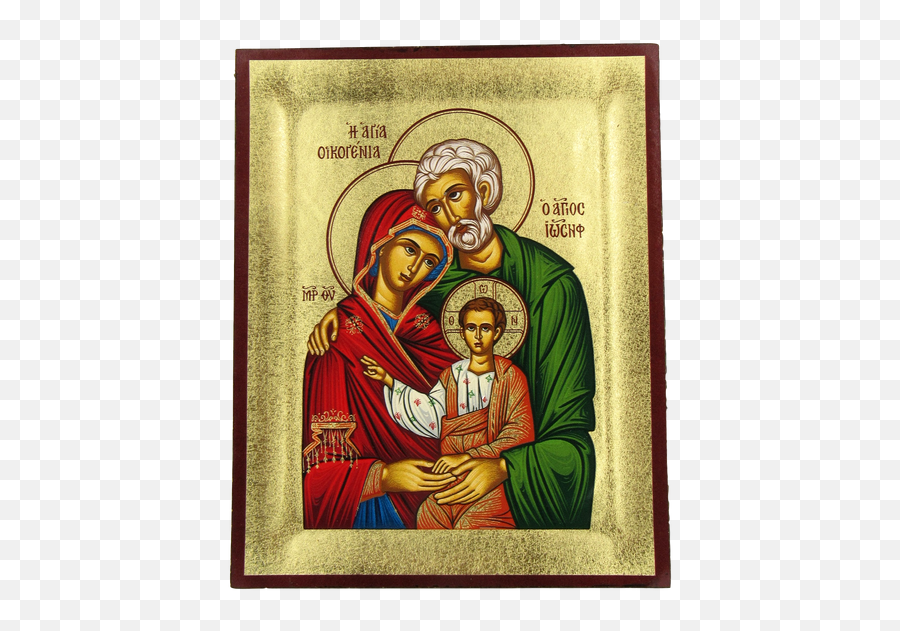 Hand Painted Icon Available In Madonna U0026 Child And Holy Family Style Sizes 7 X 9 6 - Icono Familia De Nazaret Png,Last Supper Icon Orthodox