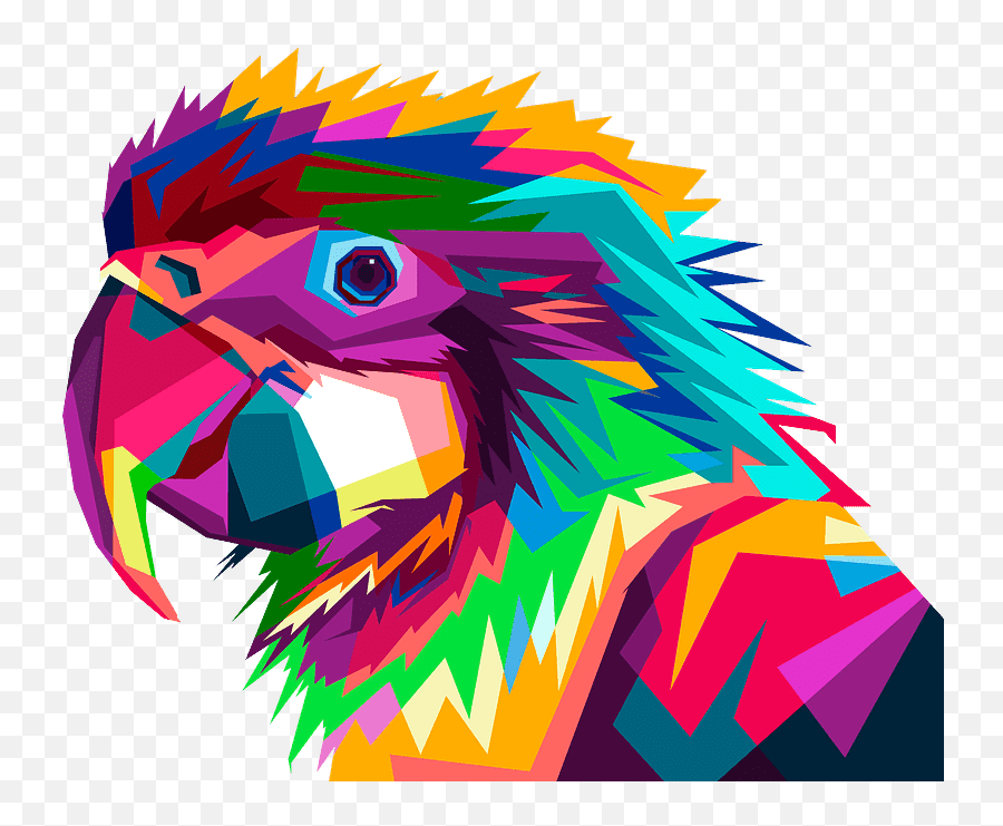 Parrot Clipart - Clipartworld Geometric Animals Pop Art Png,Purple Parrot Icon