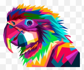 Parrot Clipart - ClipartWorld Geometric Animals Pop Art png