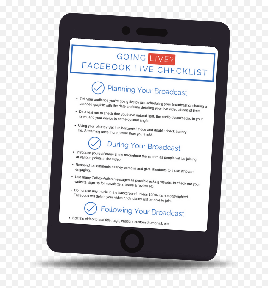 Free Download Facebook Live Video Checklist Recharge Tablet Computer Png Facebook Live Logo Png Free Transparent Png Images Pngaaa Com