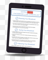 Free Download Facebook Live Video Checklist - Recharge Tablet Computer png
