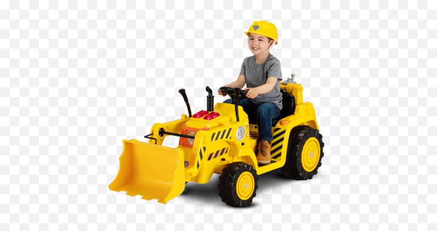 Kid Trax Paw Patrol Rubbleu0027s Digger Ride - Paw Patrol Ride On Rubble Png,Rubble Png