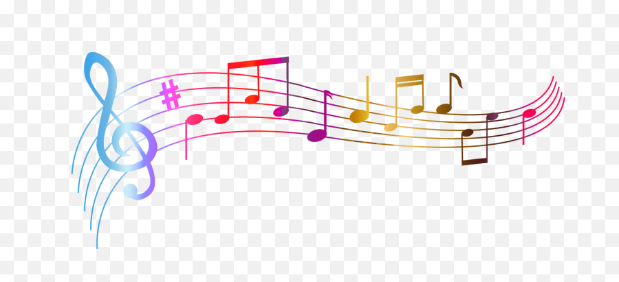 Colorful Music Notes - Colorful Music Notes Png,Staff Png