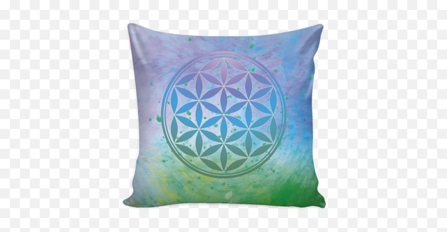 Flower Of Life - Bluegreenpaint Pillow Cover Transparent Flower Of Life Png,Flower Of Life Png
