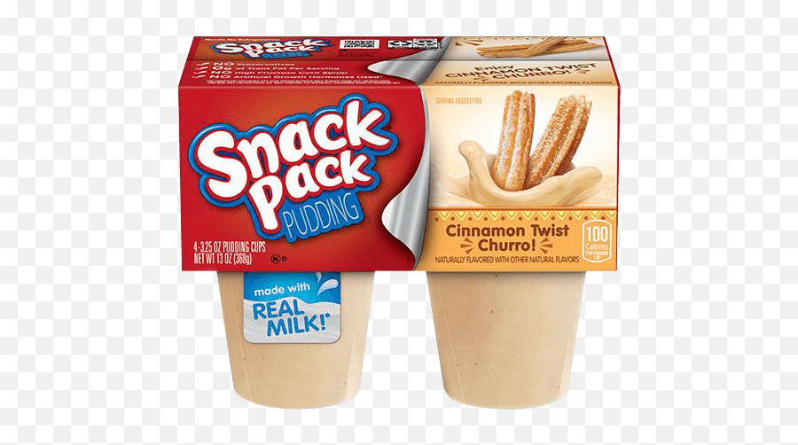 Cinnamon Twist Churro Pudding - Snack Pack Pudding Png,Churro Png