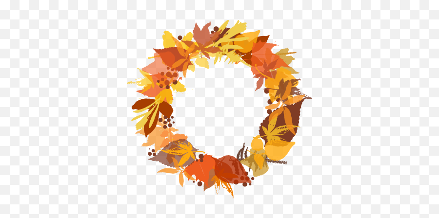 Fall Wreath Png Image - Fall Leaf Wreath Png,Fall Background Png