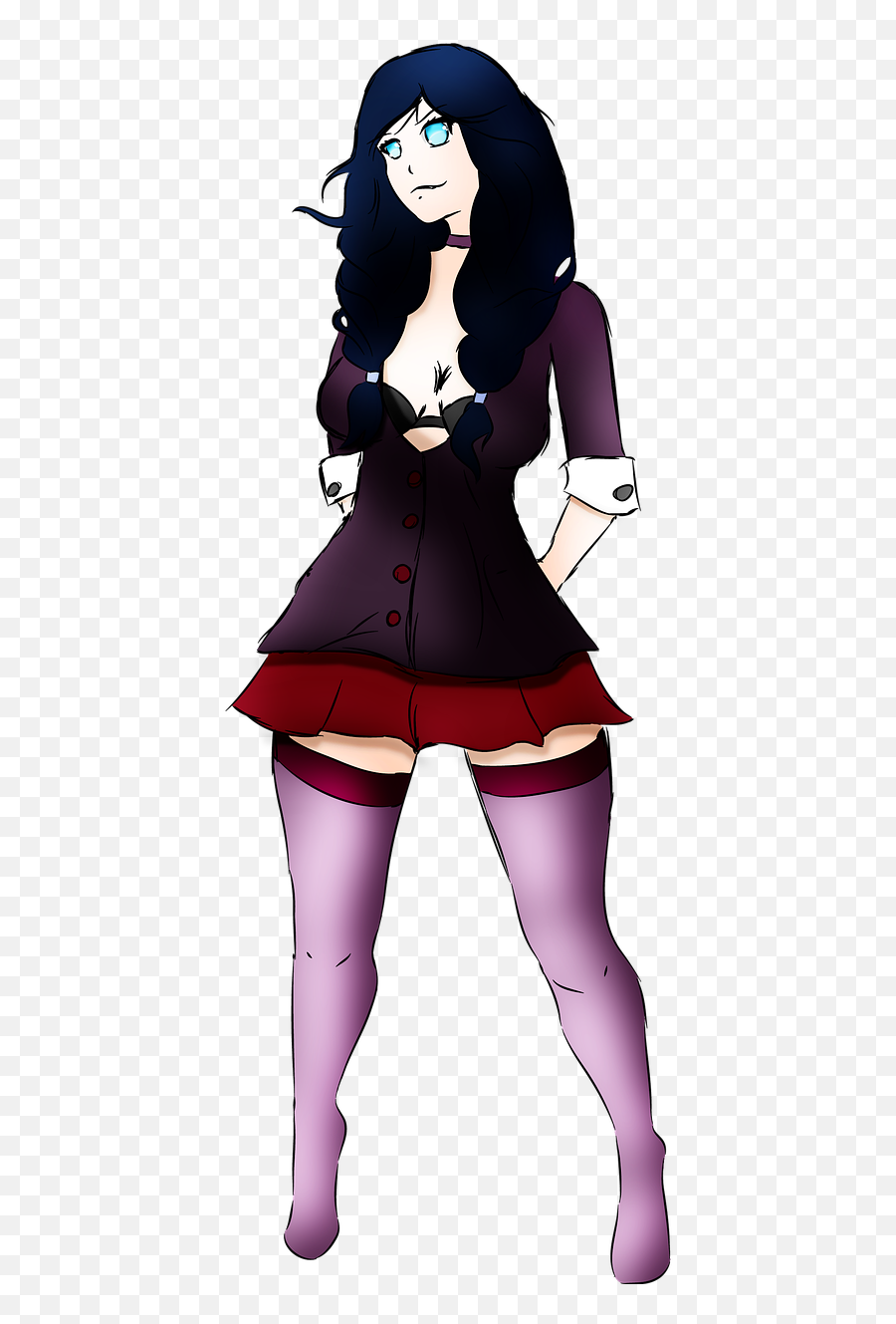 Anime Girl Black Hair School - Free Image On Pixabay Goth Anime Girl With Dark Hair Png,Black Hair Png