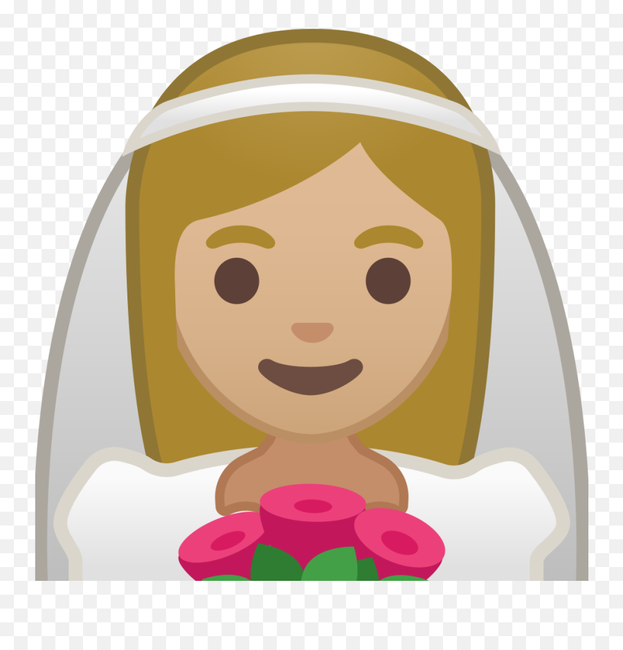 Bride With Veil Medium Light Skin Tone - Emoji Bride Png,Veil Png
