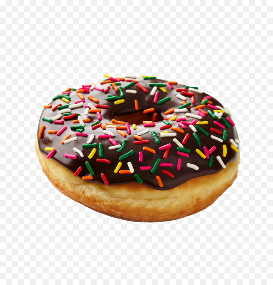 National Doughnut Day - Chocolate Glazed Doughnut With Sprinkles Png,Donuts Transparent