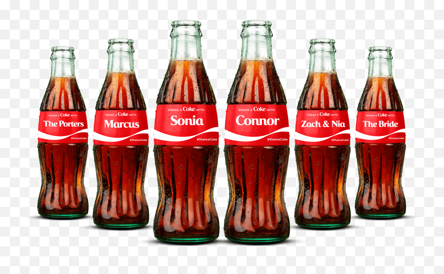 6 - Pack Of 8 Fl Oz Personalized Glass Bottles Of Cocacola Coca Cola Bottle Png,Bottle Transparent