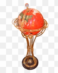 Red Rotating Gemstone World Globe - Globe Png,Gold Globe Png