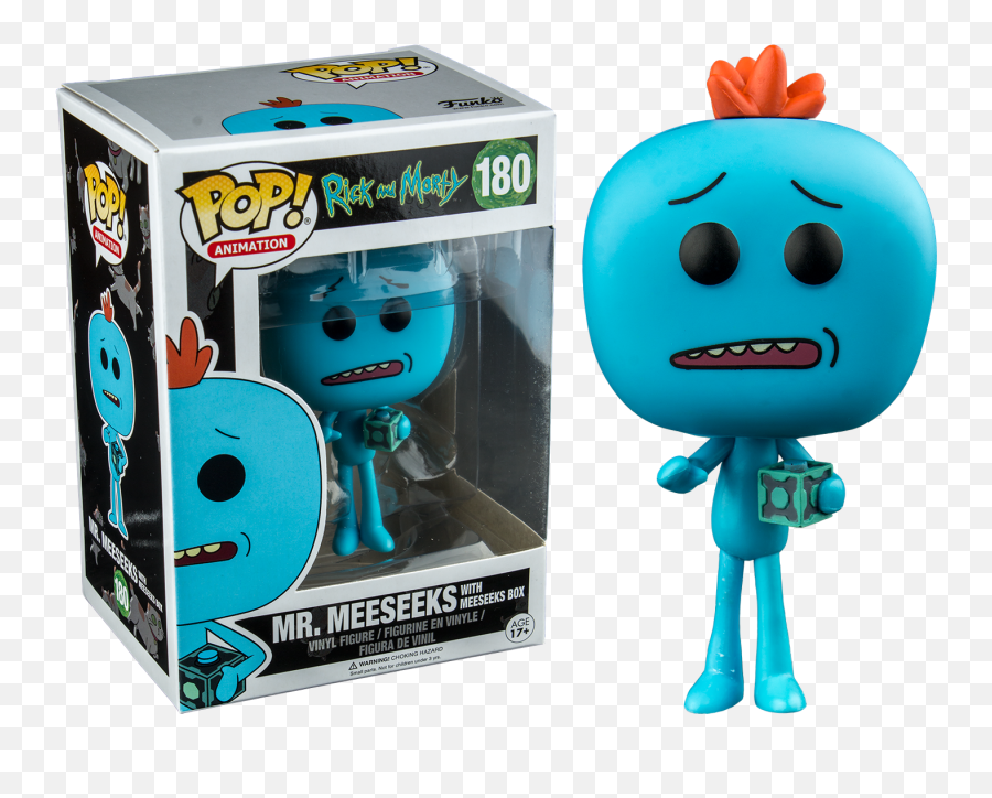 Funko Rick And Morty Mr Meeseeks With Box Pop - Mr Meeseeks Pop Figure Png,Mr Meeseeks Png