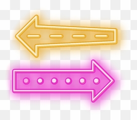 Arrow Neon Arrowneon Pinkyellow Pinkneon Yellowneon Dir - Arrow Neon Png