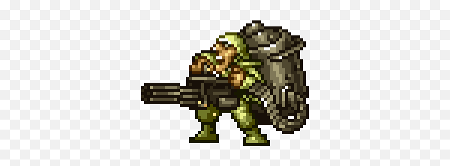 Metal Slug Cops By Fuglore - Metal Slug Green Soldier Png,Slug Png