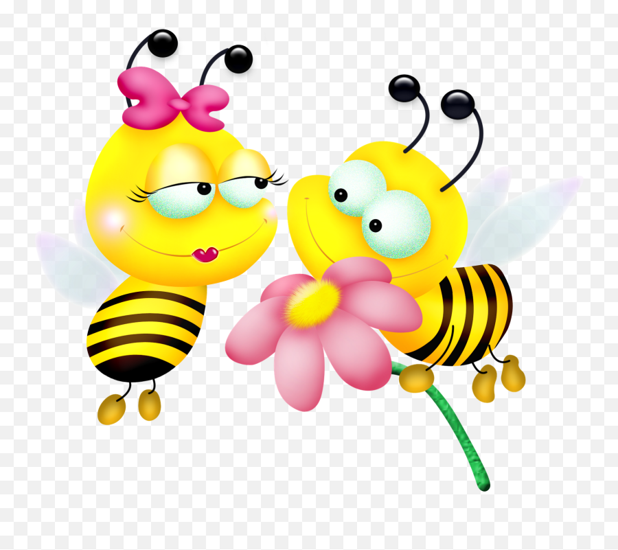 Clipart Of The Cute Bees Free Image - Bumble Bees In Love Png,Cute Bee Png