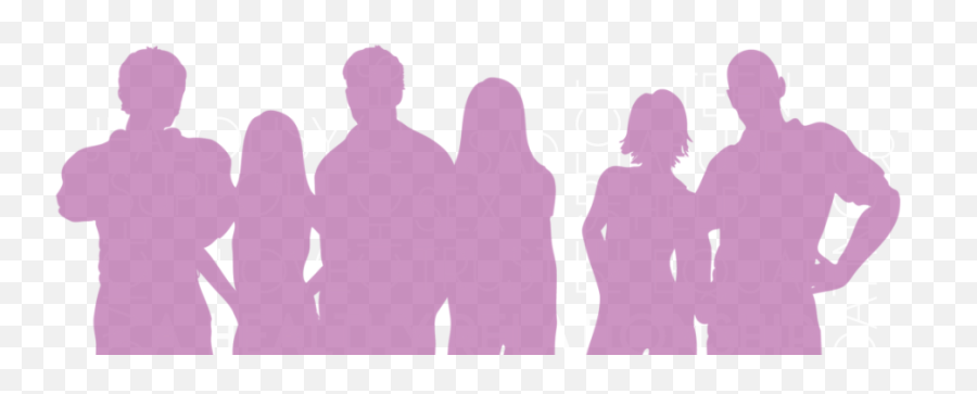 Download Hd Cropped - Teens Crowd People Silhouette Group Silhouette People Png,Crowd Silhouette Png