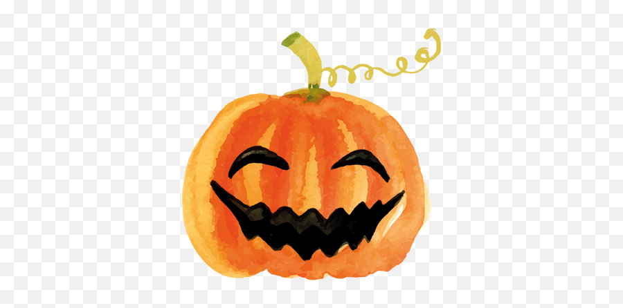 Smiling Pumpkin Halloween Wall Sticker - Pumpkin Png,Halloween Pumpkin Transparent