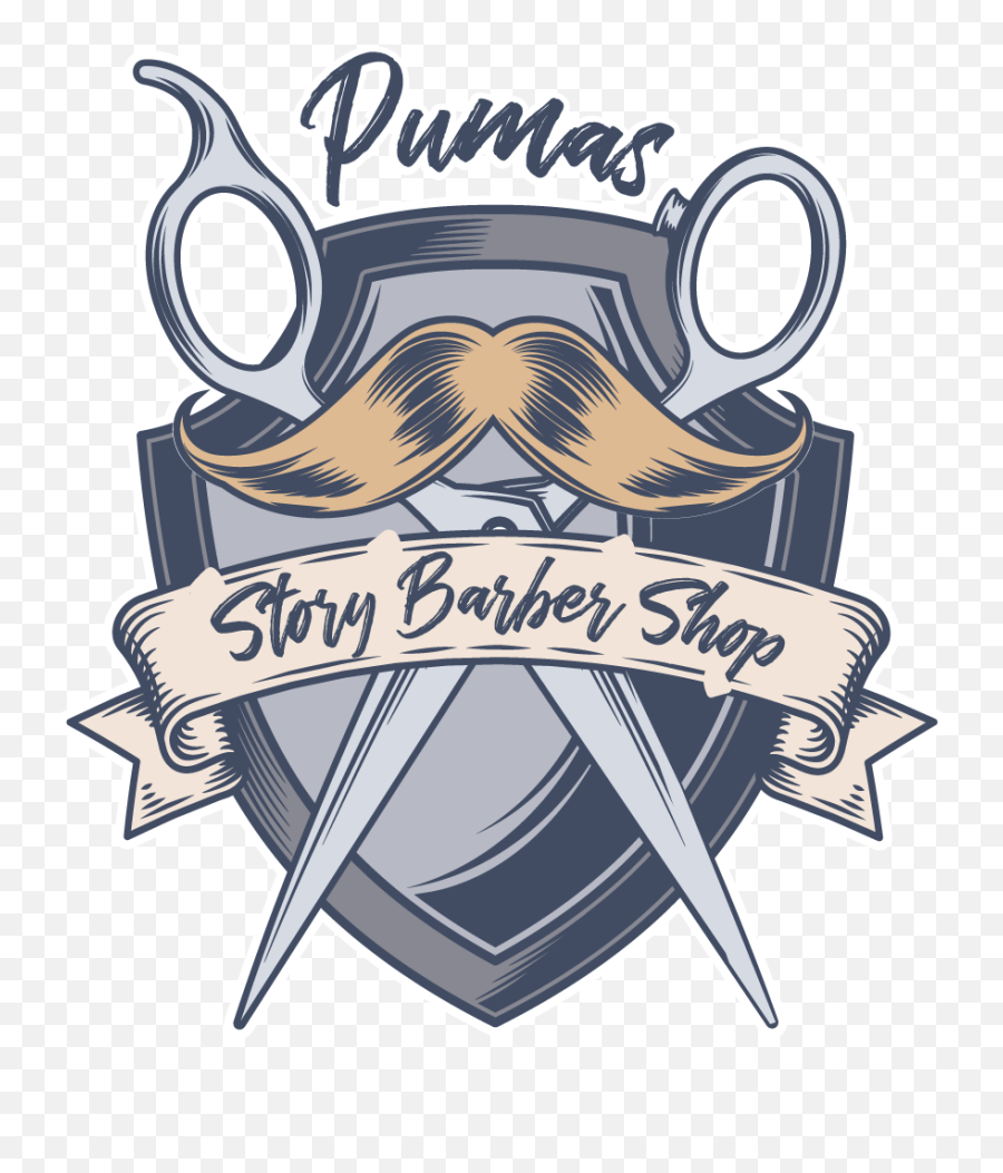 Pumas Story Barber Shop U2013 - Hairstyle Logo Png,Barbershop Logo