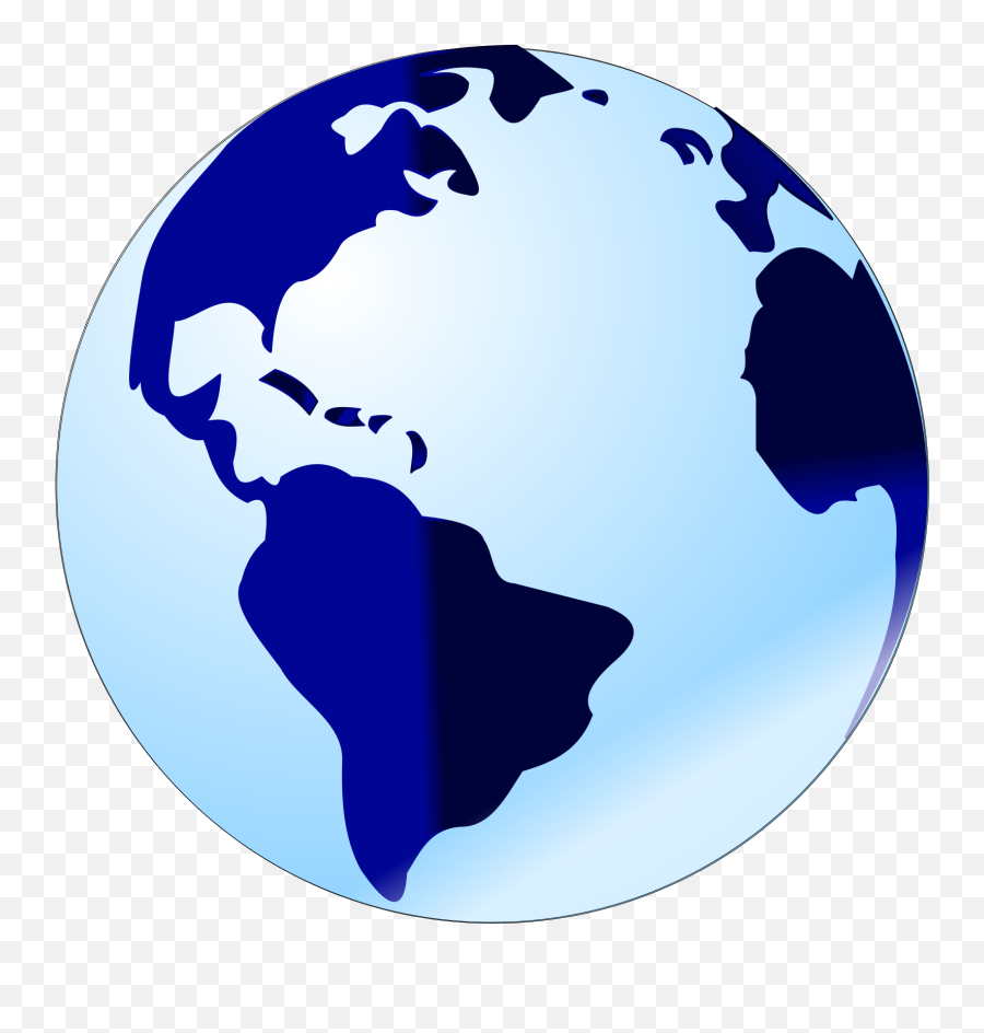 Blue Globe Clip Art - Information Technology Clipart Png,Globe Clipart Png