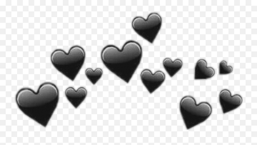 Black Heart Emoji Crown Emojicrown - Corona De Corazones Negros Png,Heart Emoji Transparent
