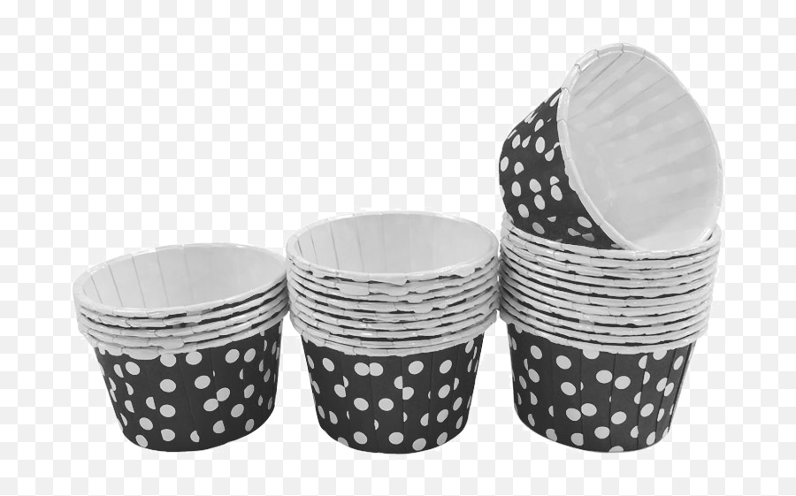 Black With White Polka Dot 10pc Mini Paper Cups - Lanterns And More Paper Cup Png Clipart,Polka Dot Pattern Png